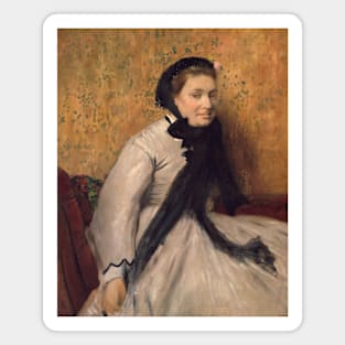 Portrait of a Woman in Gray by Edgar Degas Magnet